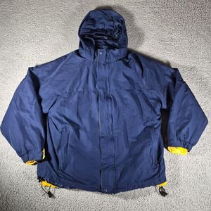 Athletic Works Winter Jacket Coat w/Hood Men's Medium 38/40 Blue Fleece Lining